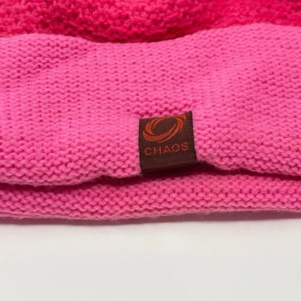 Mountain Dew Winter Pom Pom Beanie Hat Logo Pink OSFM One Size Chaos Brand